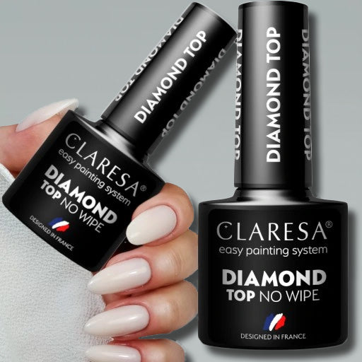 Claresa "Diamond Top" gelinio lako viršutinis sluoksnis, 5ml