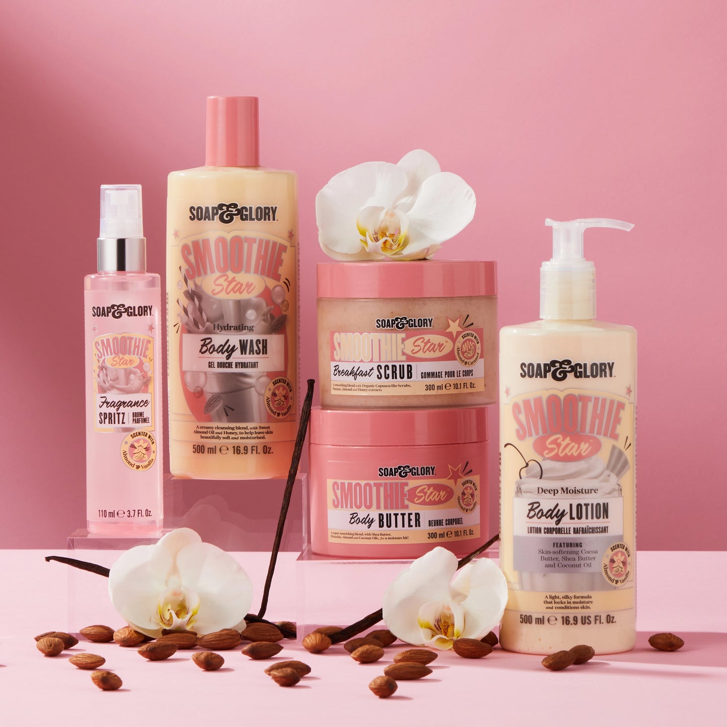 Soap & Glory "Smoothie Star" drėkinamasis kūno prausiklis, 500ml