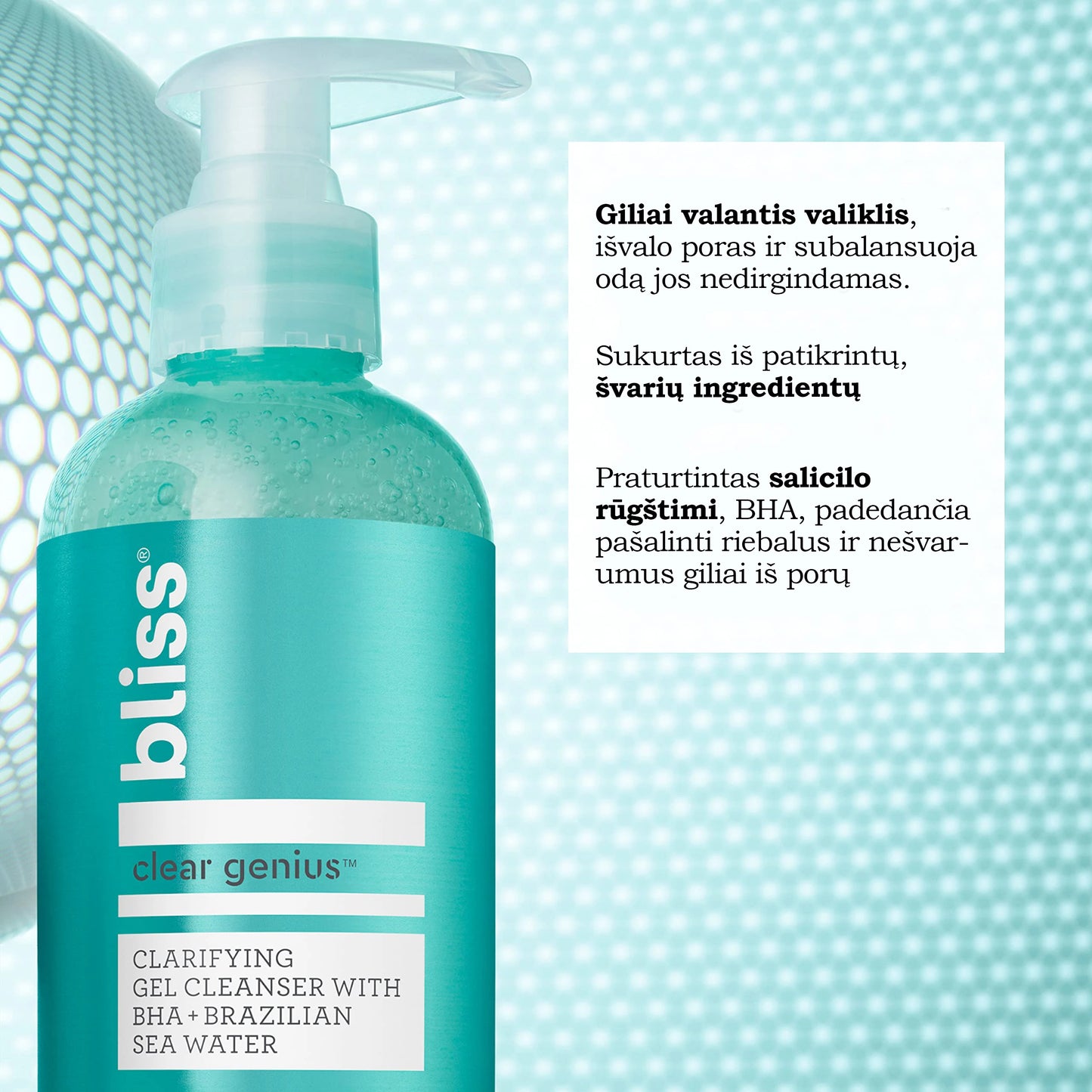 Bliss "Clear Genius" poras valantis odos valiklis su BHA, 190ml