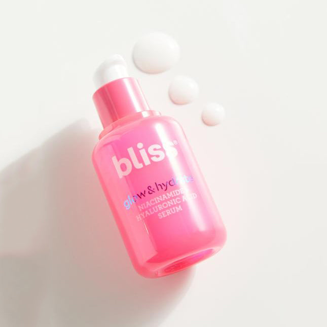 Bliss "Glow and Hydrate" dieninis serumas su niacinamidu, HA, Vitaminu E, 30ml