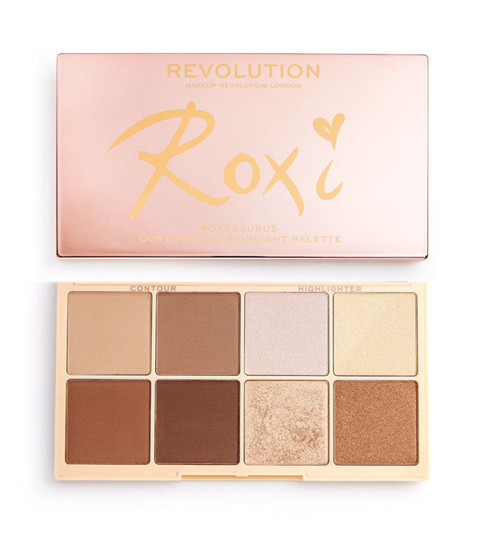 Makeup Revolution X Roxxsaurus Highlighterių ir kontūravimo paletė